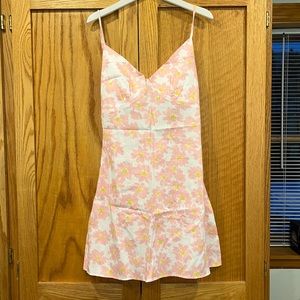 Floral sundress with open back cutout